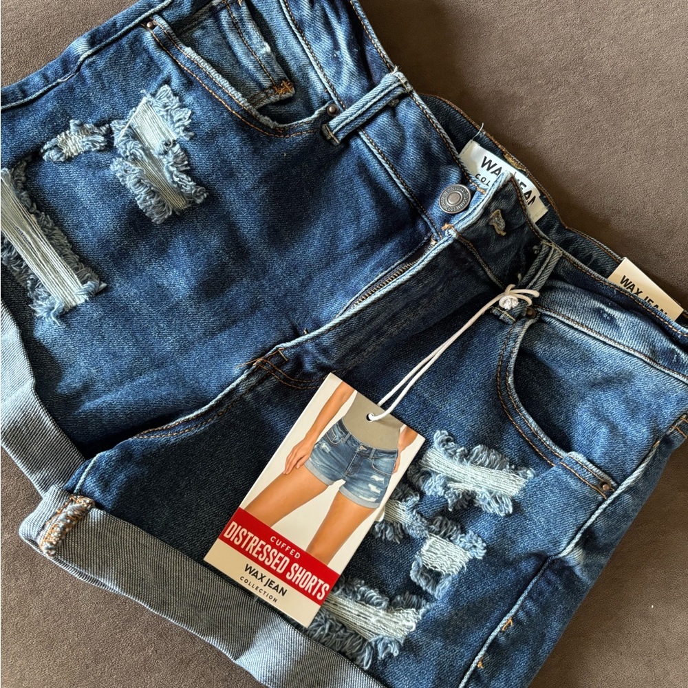 Wax Jean Classic Blue Denim Shorts